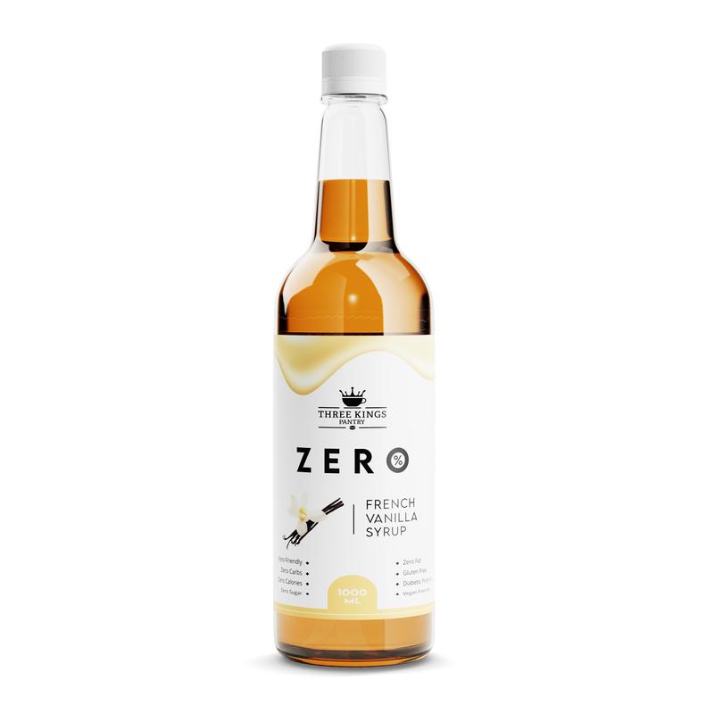 Three Kings Pantry – Zero Calorie – 1 Litre Bottle French Vanilla Syrup Sugar Free Bottle 2