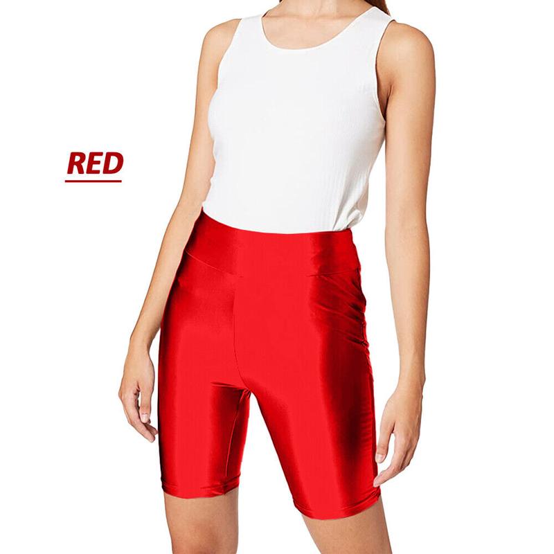 Womens Ladies Shiny Super Stretchy Lycra Leggings Cycling Dance Zumba Disco Shorts Water-Resistant Woman 5