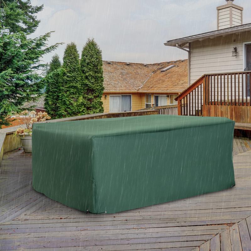 Outsunny UV Rain Protective Rattan Furniture Cover for Wicker Rattan Garden 205 x 145 x 70cm 1