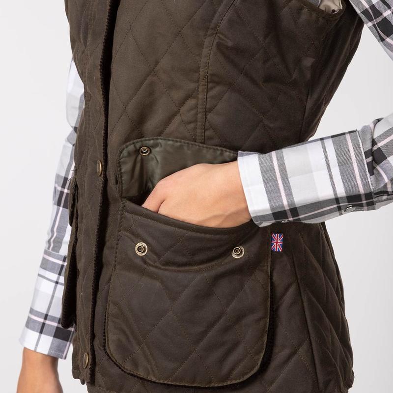 Rydale Ladies Diamond Quilted Wax Waistcoat II 5