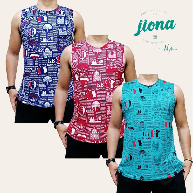Product Introduction of Men'S Sleeveless T-Shirt Vest Magazine Print Edition, Fashionable, Loose, Daily Street Vest Top 6