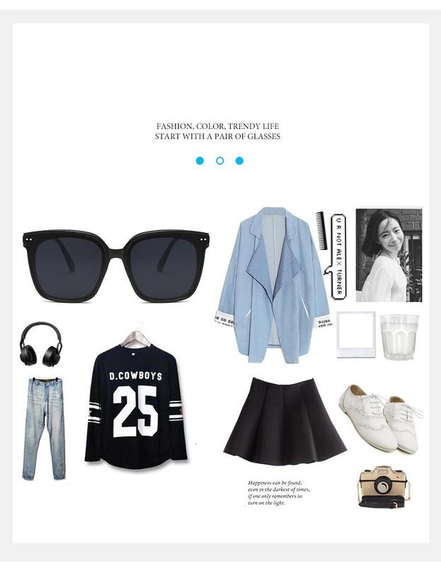 Product Introduction of [Inventory] Korean Fashion Square Sunglasses Women's Men's Vintage Style Rice Nail Women's Large Frame Personalized Glasses 16