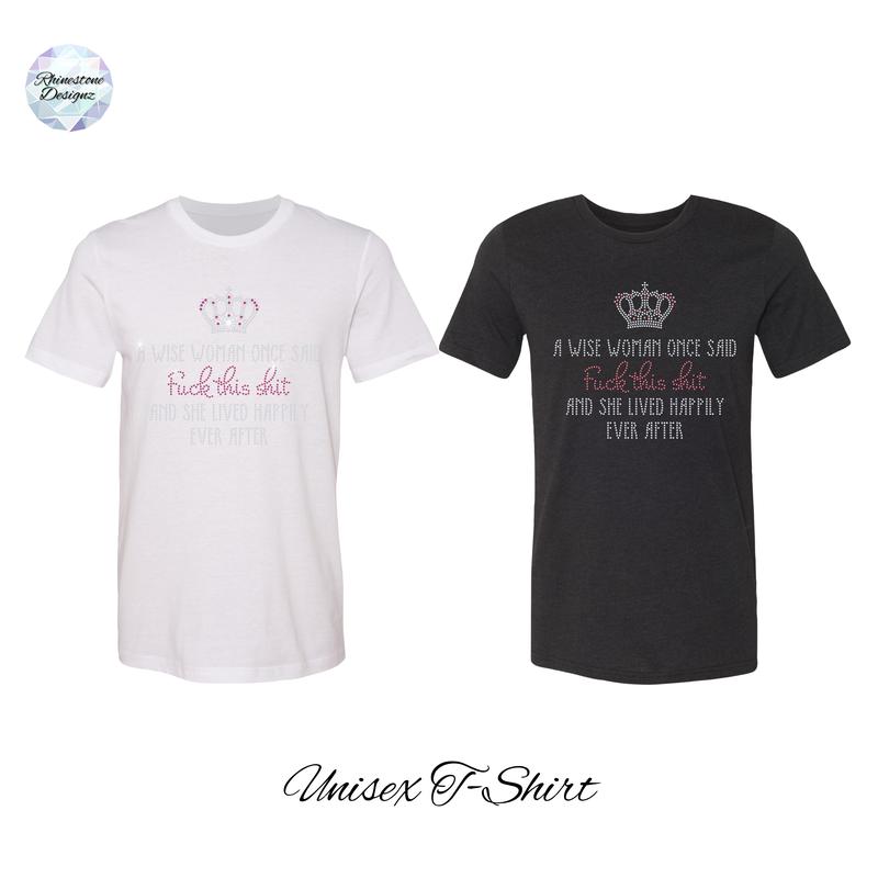 Women's Rhinestone Wise Woman Short Sleeve Cotton T-Shirt 2