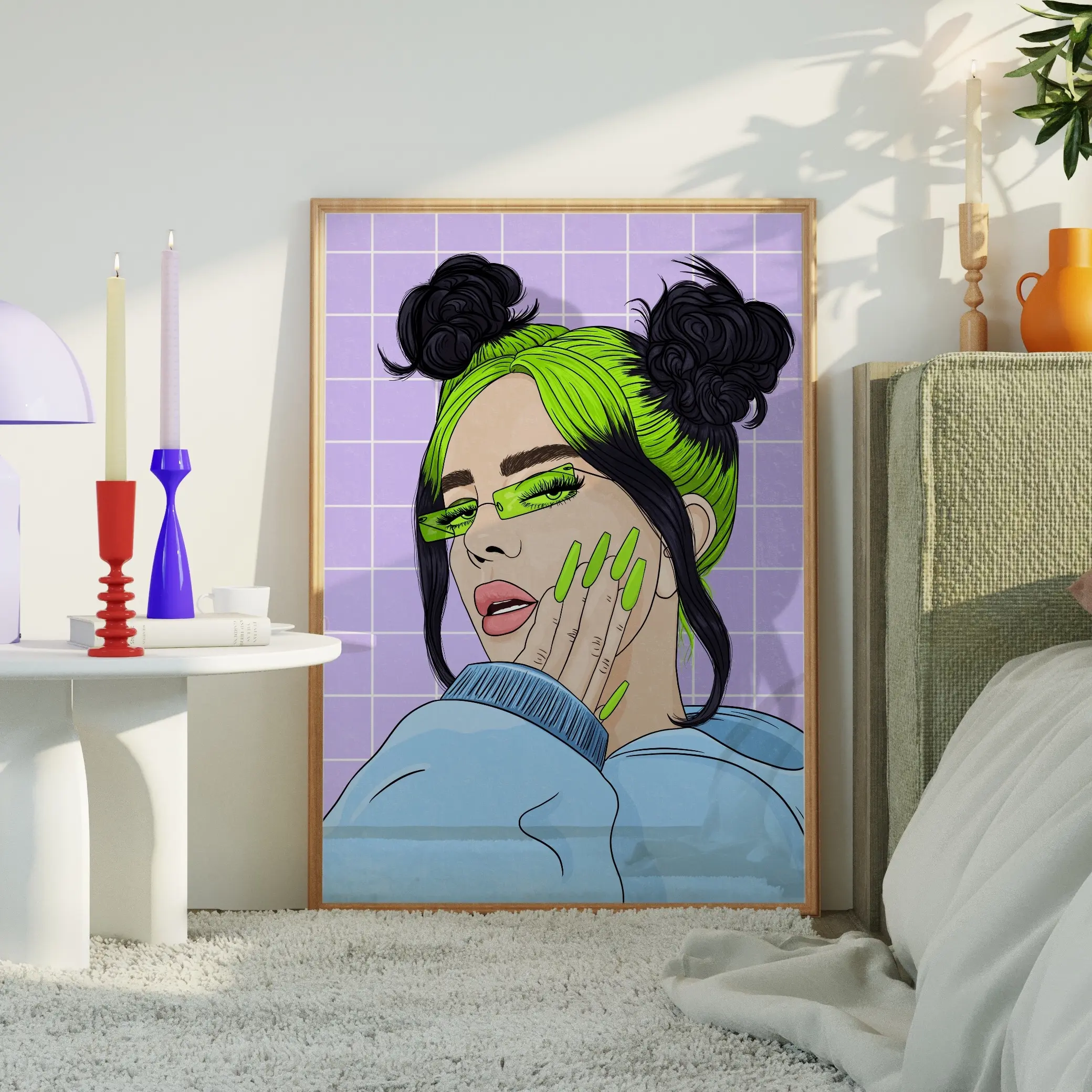 Billie Eilish Illustrated Print
