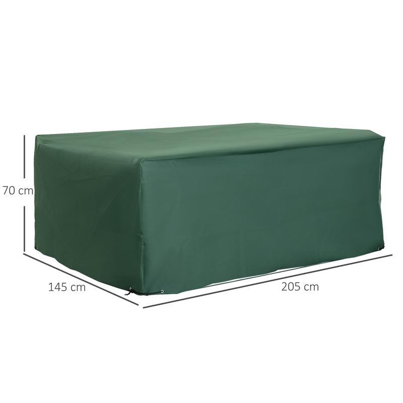 Outsunny UV Rain Protective Rattan Furniture Cover for Wicker Rattan Garden 205 x 145 x 70cm 2