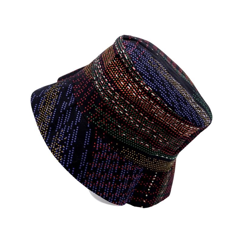 Product Introduction of African print bucket hat , sun hat reversible Striped Baseball Cap Baseball Cap Baseball Cap Winter Winter Winter Summer Polka Dot Cotton Silk Plain Floral Beret Striped 15