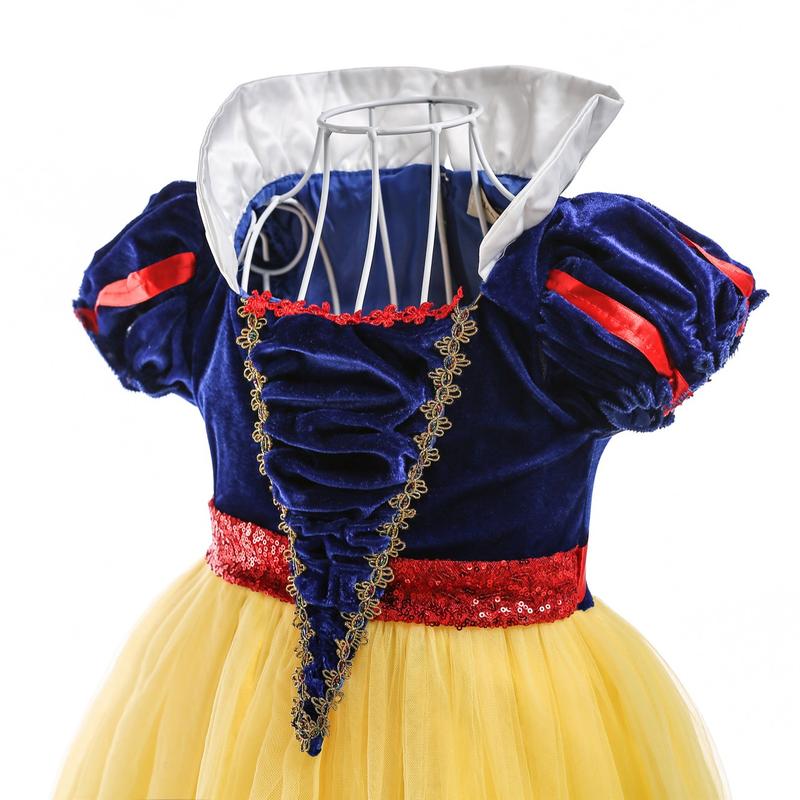 Girls Princess Dress Up Costumes - Snow Queen Fancy Dress - for Parties, Birthdays, Coronation, Celebrations, Christmas, Cosplay & Halloween - SNWYEL04 3