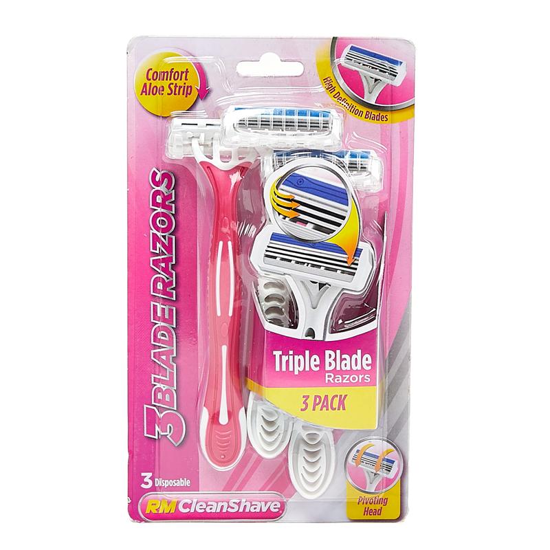 Clean350 Razor RM Clean Shave Triple Blade Razors Pink - Pack of 3 PAEZ PH Comfort ...