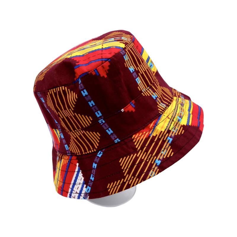 Product Introduction of African print bucket hat , sun hat reversible Striped Baseball Cap Baseball Cap Baseball Cap Winter Winter Winter Summer Polka Dot Cotton Silk Plain Floral Beret Striped 20