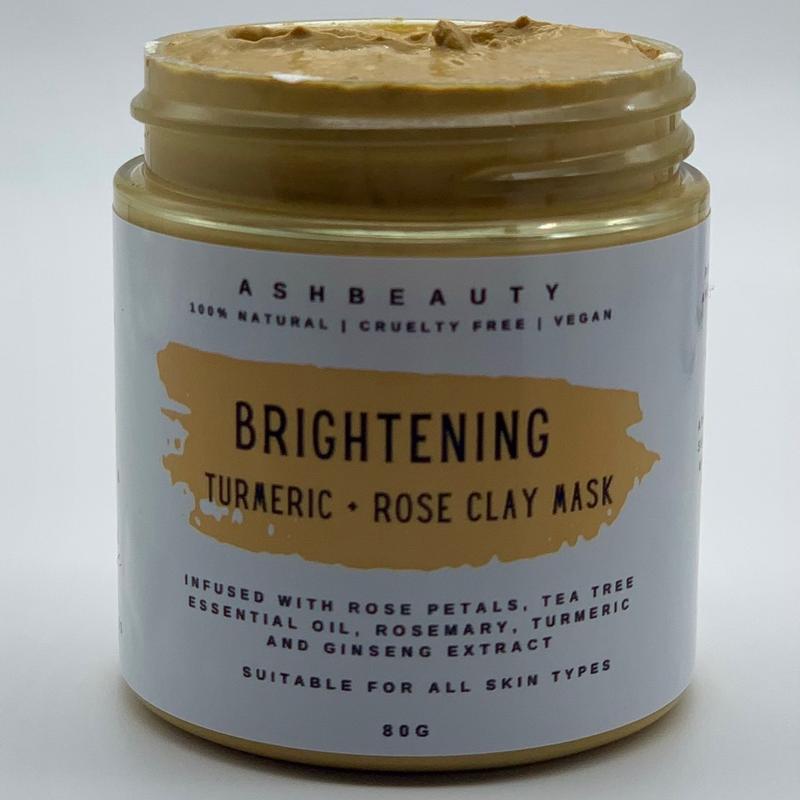 Turmeric & Rose Skin Brightening Clay Mask Hyperpigmentation All Skin Types 1