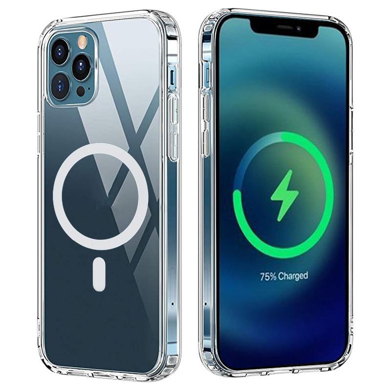 IP Magnetic Circle Clear Soft Case for 14 Pro Max 14Plus 13 ProMax ...