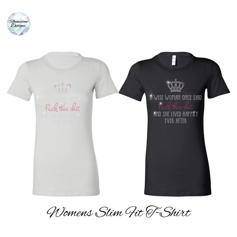 Women's Rhinestone Wise Woman Short Sleeve Cotton T-Shirt 1