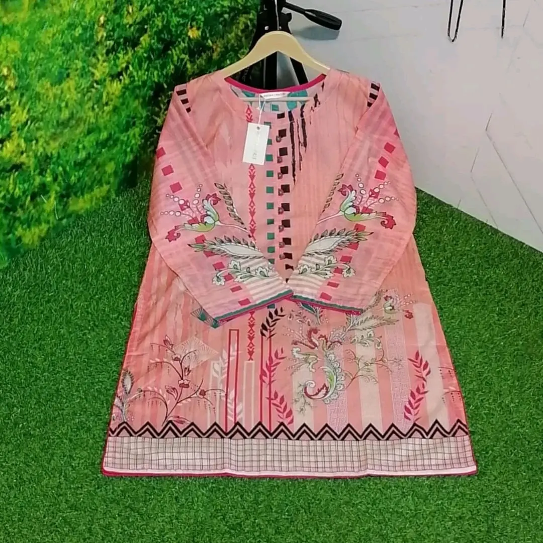 Digital Printed Lawn Fabric Aerjat Special Lawn Kurtis.