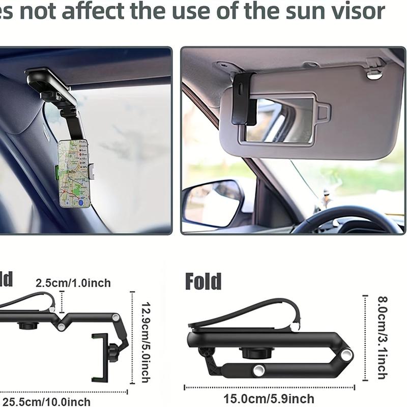Product Introduction of Universal Car Phone Holder with Sun Visor Clip - Hands-Free Navigation and Safe Driving 4