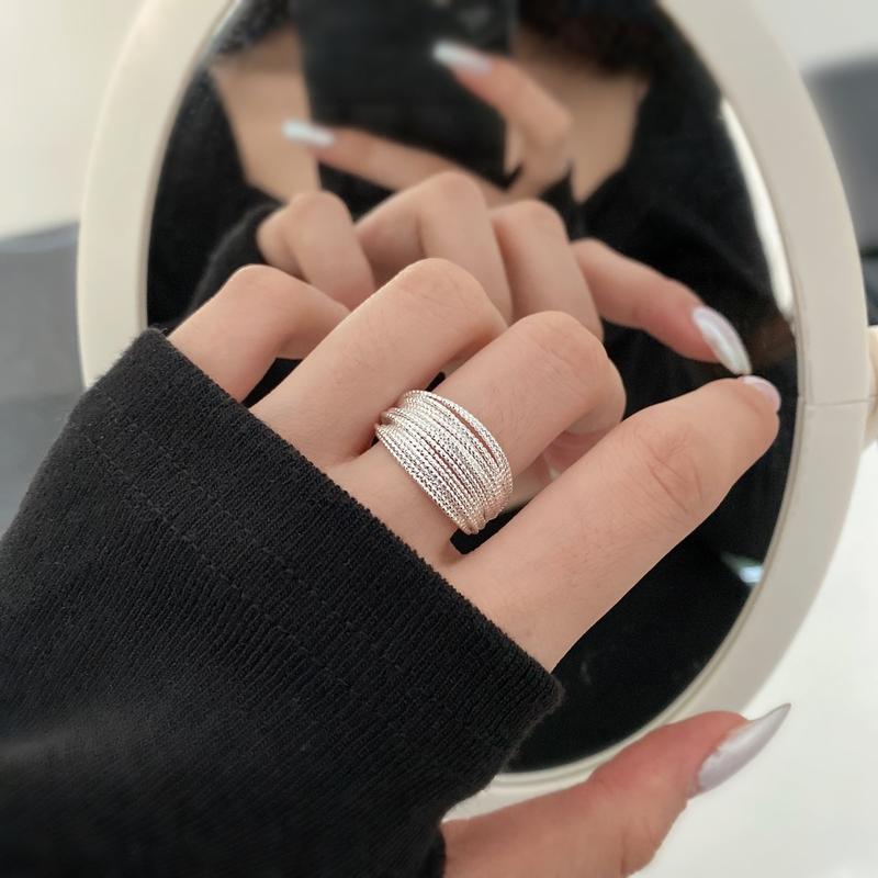 HARPER ROPE ADJUSTABLE RING STERLING SILVER 925 2