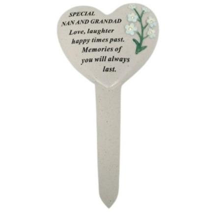 Options - Forget me not memorial heart stake with sparkle detail 4