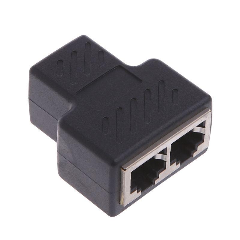 1 To 2 Way RJ45 Coupler (Connects One Device at a Time) LAN Ethernet ...