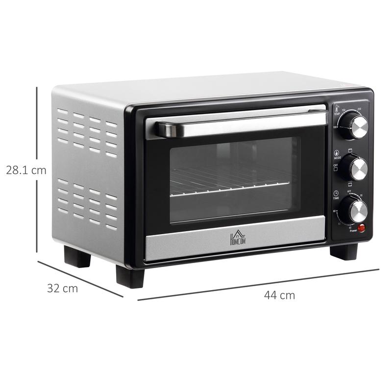 Mini Oven 16L Countertop Electric Grill w/ Adjustable Temperature Timer 1400W 2