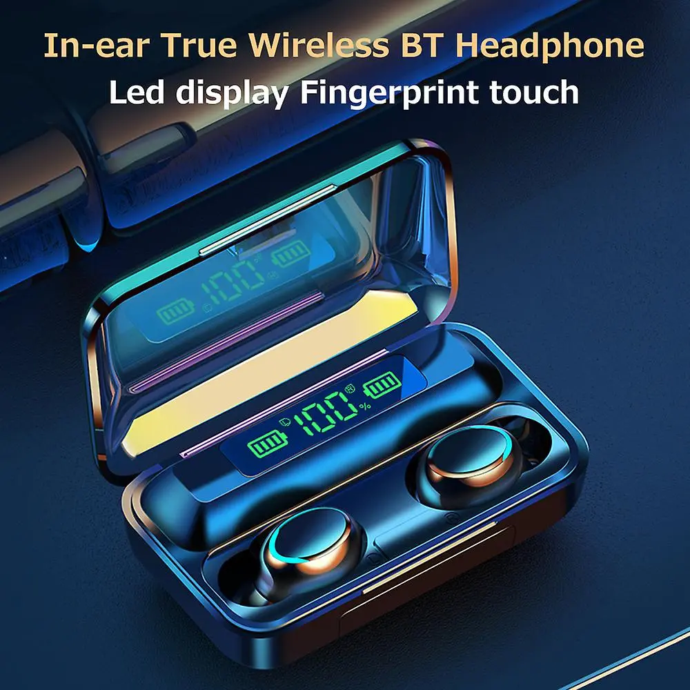Wireless 5.1 Earbuds - IP7 Waterproof Earphones, Touch Control, USB Charging In Ear Noise Cancellation Wireless In Ear Bluetooth Rechargeable Microphone Audio Adjustable Digital Connection