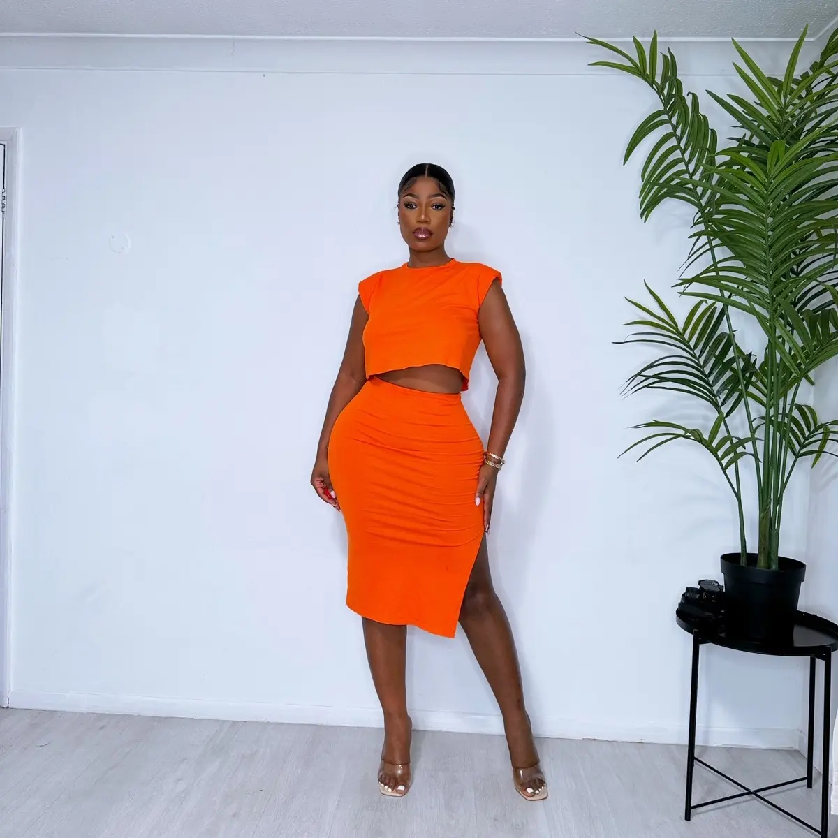 SIDE SLIT SKIRT SET