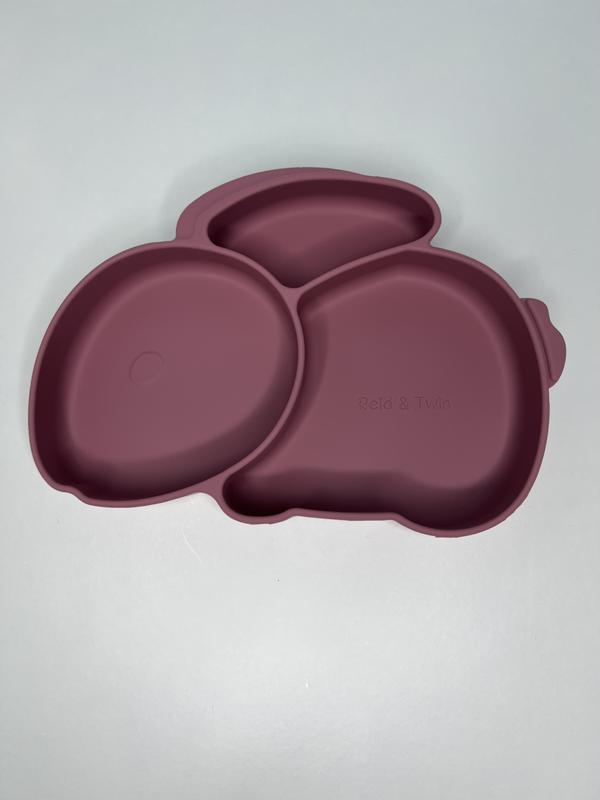 Reid & Twin Bunny Silicone Suction Plate for Weaning Journey, Dishwasher Safe, BPA Free, Phthalate Free, Latex Free 1