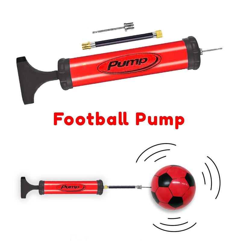 2X Portable Air Pump, Ball Pump Inflator Kit with Needle, Nozzle, Extension Hose for Football Basketball Volleyball Water Polo Rugby Exercise Sports Ball Balloon (Pack of 2 Pcs) 1