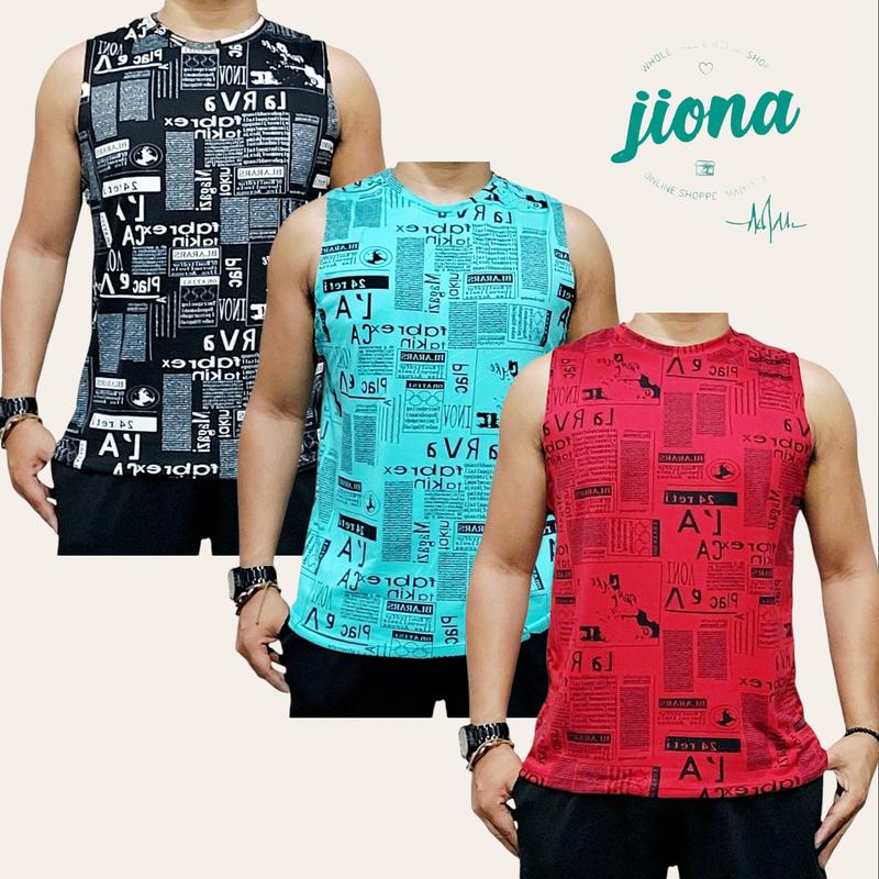 Product Introduction of Men'S Sleeveless T-Shirt Vest Magazine Print Edition, Fashionable, Loose, Daily Street Vest Top 4