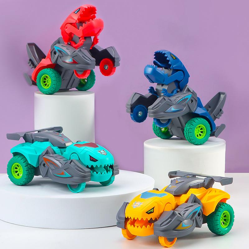 Alphar Toys Transforming Dinosaur Car Deformation Car Toys Inertial ...