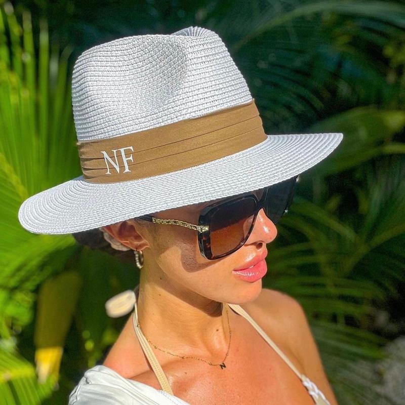 Personalised Initials Summer Sun Hat, 56-58cm Size, Clothes Accessories, Hats, Fashion Accessories 0