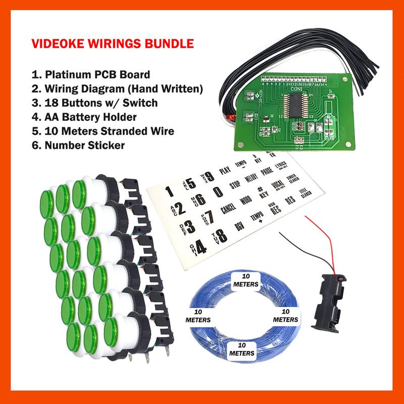 Videoke Component Bundle of Wirings for Platinum Videoke / Karaoke - PCB, Stranded ...