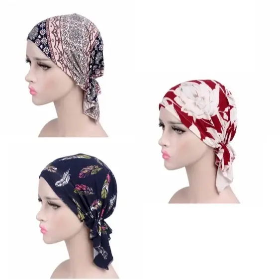 Cancer & Chemo Pre-Tied Turban Headscarf, Soft Cotton Blend Material, Full Coverage, Lots of Designs to Choose From