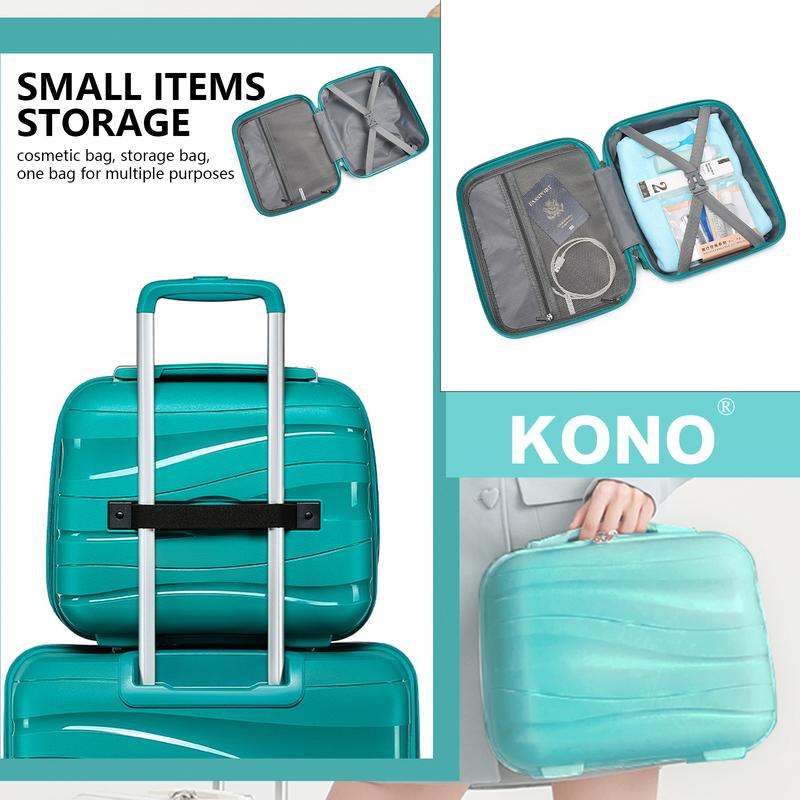 Product Introduction of [MissLulu Bags] Wave Design Lightweight Polypropylene Hard Shell 14'' Vanity Case (5 Colours) 23