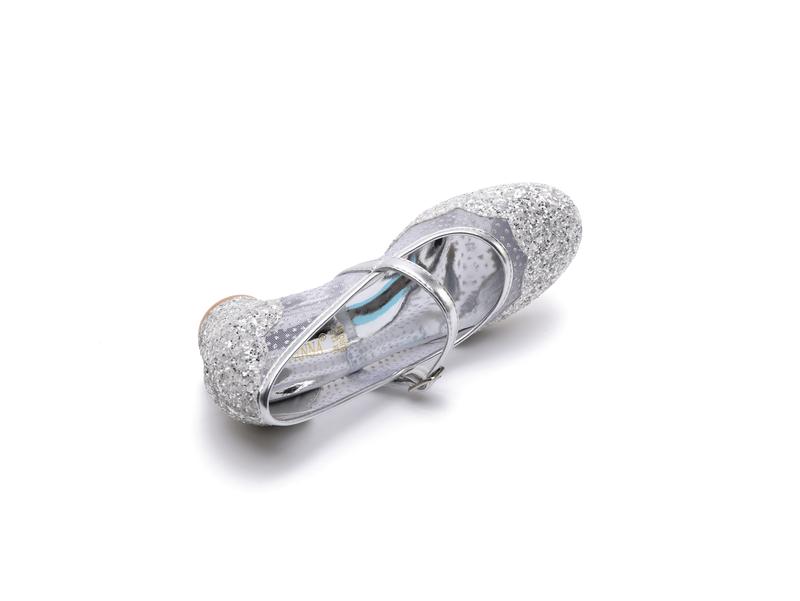 Girl Snow Queen 3cm Heeled Sparkle & Crystals Princess Fancy Dress Up Shoes - for Parties & Birthdays, Cosplay - Kids High Heels​​ - SH2204-SIL 5